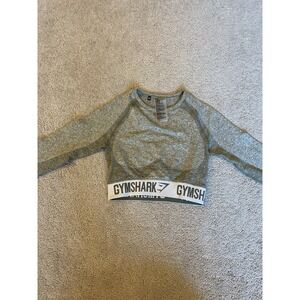 Gymshark Shirt Women's XS Flex Crop Top Long Sleeve Athletic Gym Compression